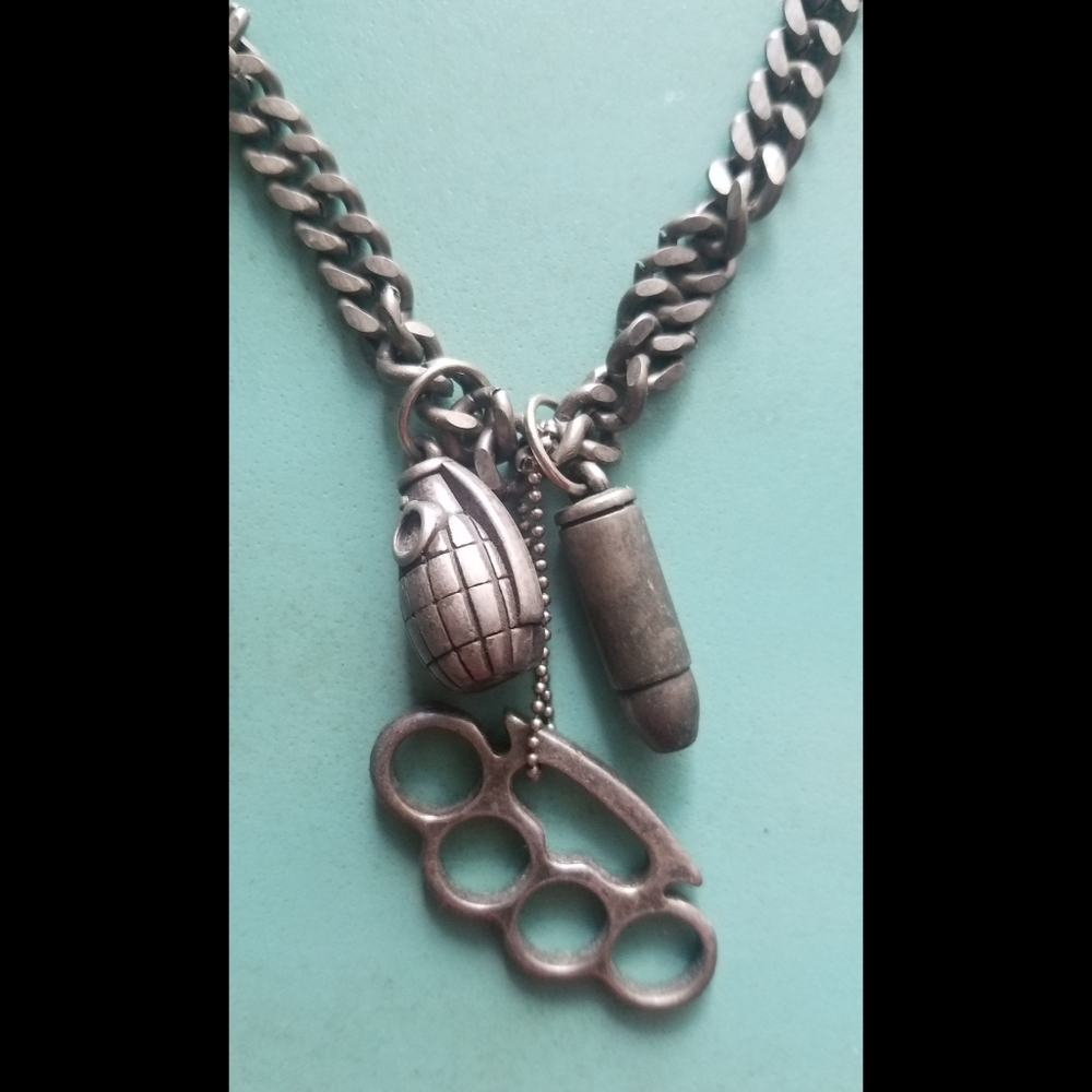 NEW W/O TAGS! GRENADE BULLET NECKLACE